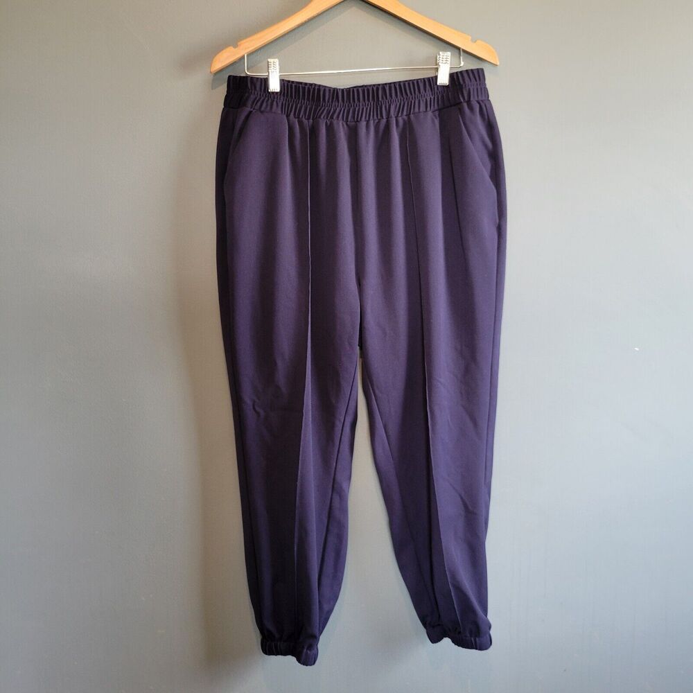Universal Standard Women's S Blue Knit Ponte Pull On Jogger Pants 14-16 XL